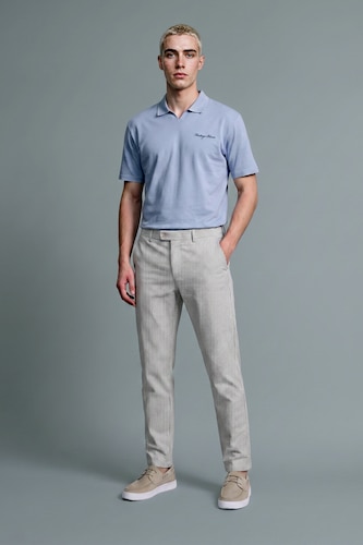 MAN Light Blue Boxy Fit Short Sleeve Polo T-Shirt