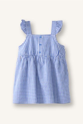 Baby Girls Sax Gingham Strappy Woven Dress