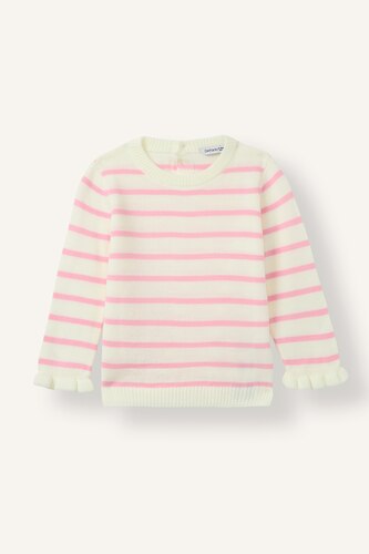 Baby Girls Dark Pink Baby Girl Regular Fit Crew Neck Pullover