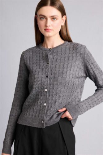 Women Anthracite Regular Fit Cardigan