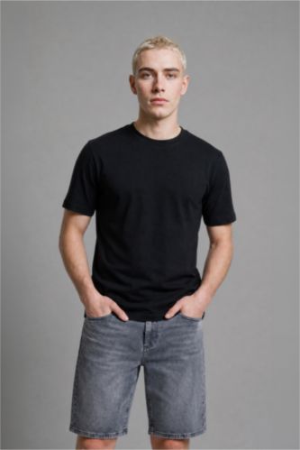 Man Blue Grey Slim Fit