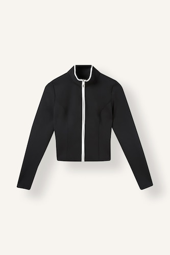 Standard Fit Scuba Fabric Cardigan