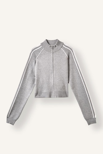 Standard Fit Zip-Up Cardigan