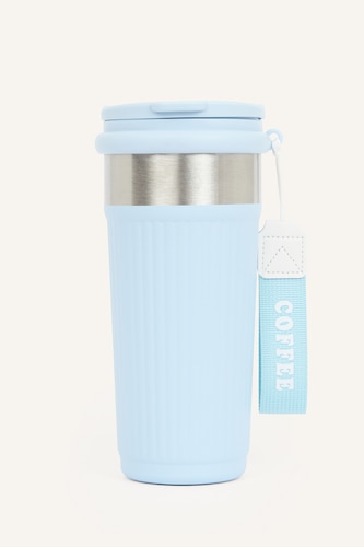 Erkek Mavi Unisex Askılı 600 ML Termos