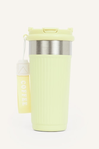 Erkek Sarı Unisex Askılı 600 ML Termos