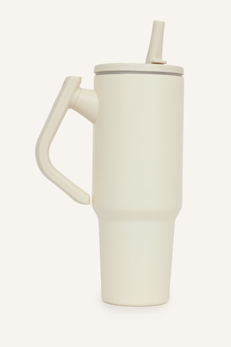 Erkek Beyaz Pipetli Kulplu Unisex Kupa Bardak