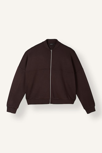 WOMAN Brown College Collar Bomber Jacket