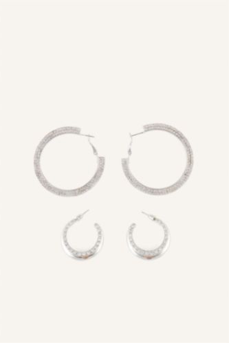 Women Gümüş 2 piece Earring