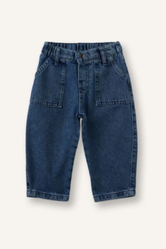 Baby Boys Blue Balloon Fit Jeans