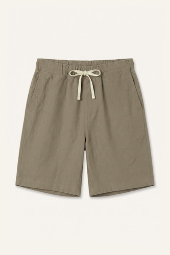 100% Cotton Relaxed Fit Elasticated Waist Light Brown Bermuda Shorts