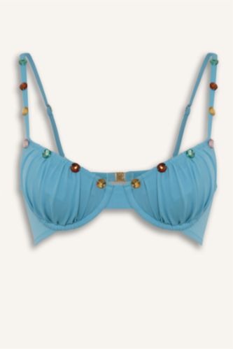 Kadın Açık Mavi Lilyrose X DeFacto Regular Fıt Bikini Üstü