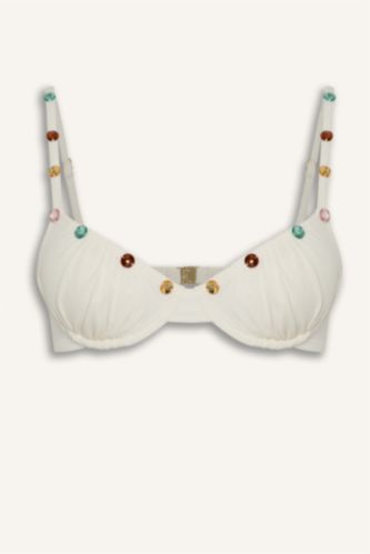 Women White Bikini Top