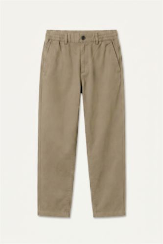 Men Beige Tapered Fit Trousers
