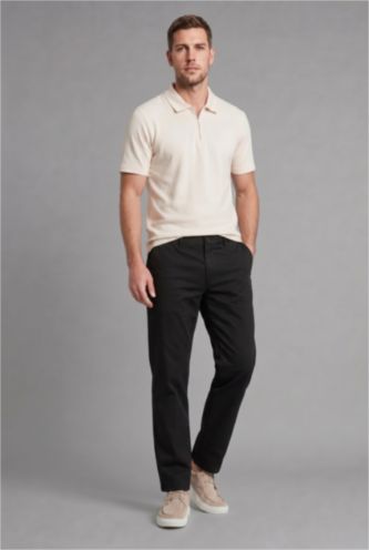 Men Black Tapered Fit Trousers