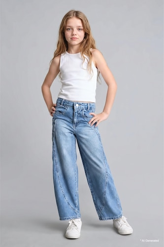 Girl Wide Leg Jeans