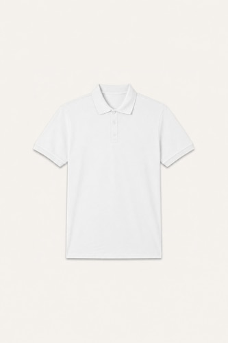Regular Fit White Short Sleeve Polo T-Shirt