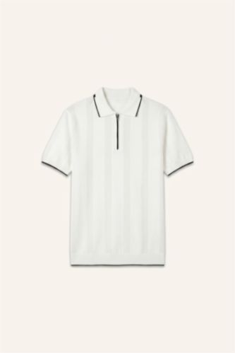 MAN Ecru Standard Fit Short Sleeve Polo T-Shirt