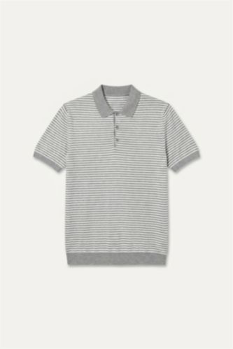 Erkek Açık Gri Standart Fit Polo Tişört