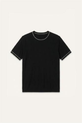 Men Black Standard Fit Short Sleeve T-Shirt