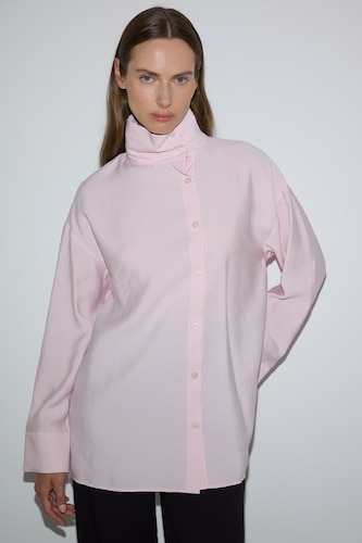 Women Light Pink Regular Fit Modal Long Sleeve Tunic