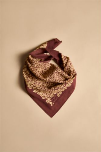 Women Light Brown Woman Printed Bandana