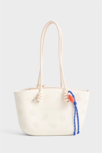 Kadın Beyaz FunGooFun X Defacto Kaju Tasarımlı Kadın Kol Çantası