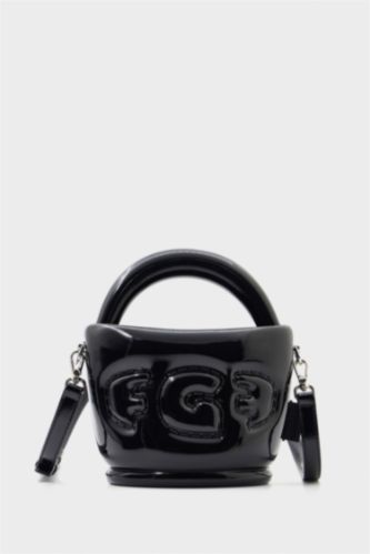 Kadın Siyah FunGooFun X Defacto Çıkartılabilir Askılı Balon Tasarımlı Kadın Omuz Çantası