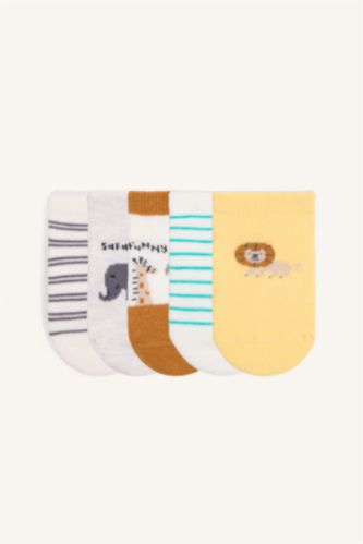 Baby Boy Karma Baby Boy Seamless 5 Piece Cotton Bootie Socks