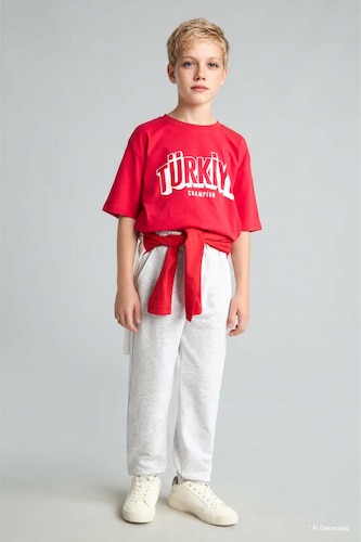 Regular Boy Elastic Waist Optic Light Sweatpants