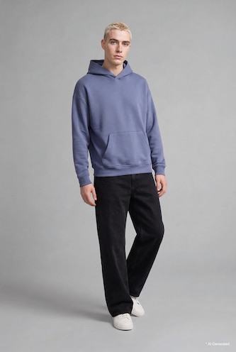 Oversize Kapüşonlu Basic Sweatshirt