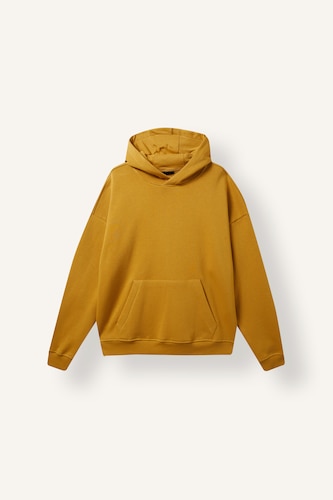 رجال أصفر Oversize Fit Thick Fabric Hoodie