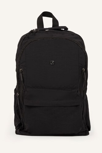 Woman Black Backpack