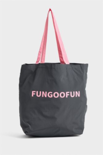 Kadın Siyah Fungoofun x Defacto Kadın Mini Siyah Bez Çanta
