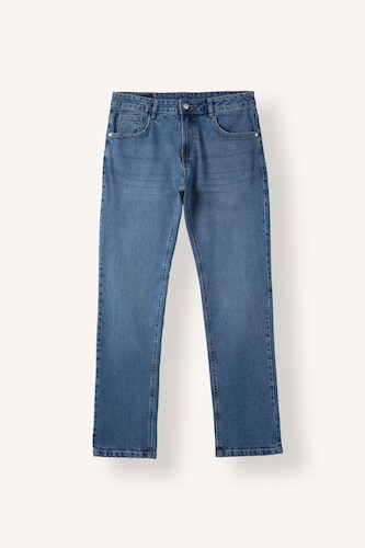 رجال أزرق Regular Fit Normal Waist Straight Leg Jeans