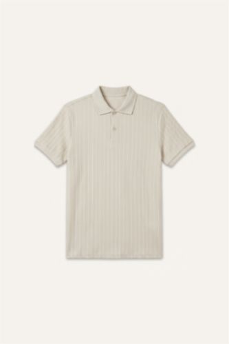 Men Stone Regular Fit Short Sleeve Polo T-Shirt