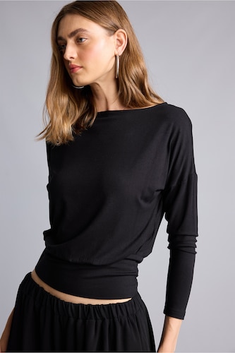 WOMAN Black Slim Fit Long Sleeve T-Shirt