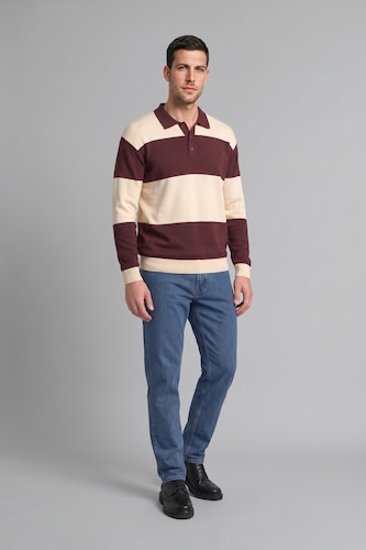 Men Bordeaux Relax Fit Knitwear Pullover