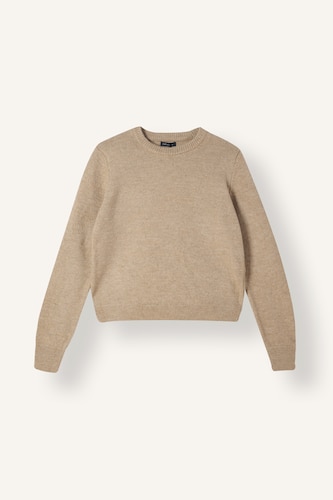 Kadın Vizon Regular Fit Bisiklet Yaka Basic Kazak
