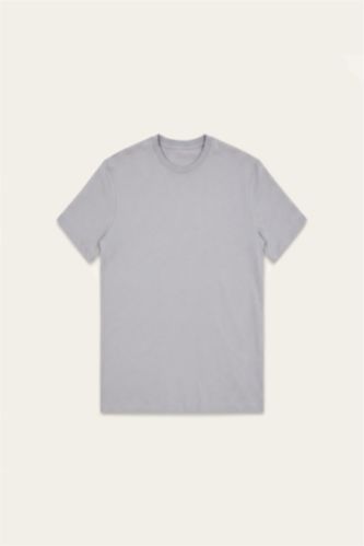 Erkek Açık Lila Regular Fit Kısa Kollu Basic Tişört