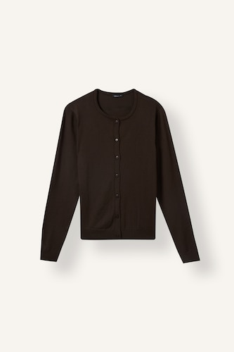 Women Brown Regular Fit Knitwear Cardigan