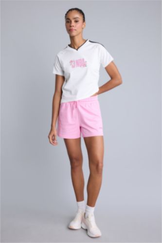 Women Pink Standard Fit Thin Sweatshirt Fabric