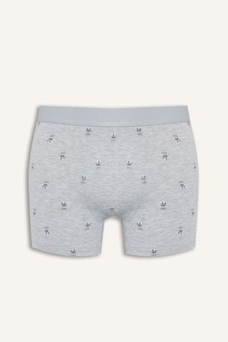 Regular Fit Elastic Waistband Patterned 3 Piece Boxers