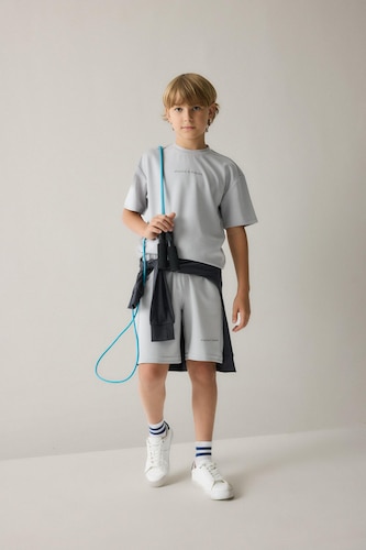 Young Boys - Teen Boys Light Grey Oversize Fit Shorts