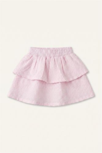 Baby Girls Pink Baby Girl Wowen Fabrics Regular Fit Striped Skirt