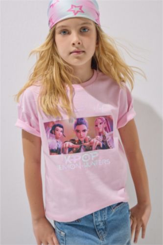 GIRLS & TEENS Light Pink Oversize Fit Short Sleeve T-Shirt