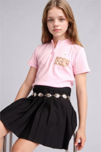 Young Girls - Teen Girls Light Pink Short Sleeve T-Shirt