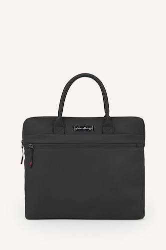 Men Black Faux Leather Shoulder bag