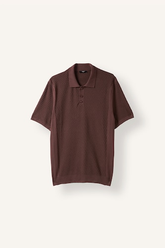 Men Cinnamon Polo Collar Short Sleeve Polo T-Shirt