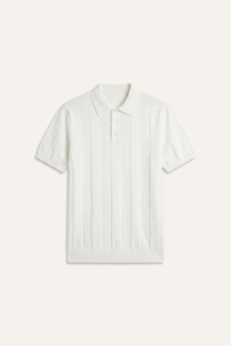Erkek Kırık Beyaz Standart Fit Polo Tişört