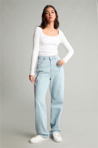 WOMAN Light Indigo High Waist Trousers